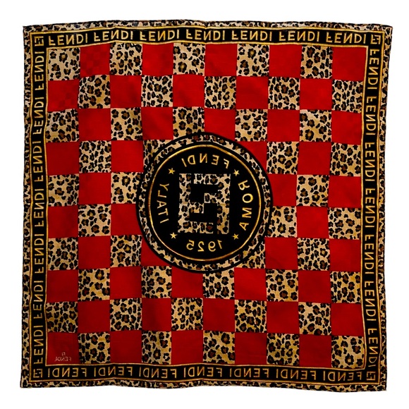 New FENDI Leopard Print Pocket Scarf or Headband - Picture 3 of 4